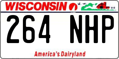 WI license plate 264NHP