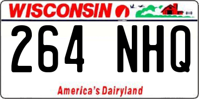 WI license plate 264NHQ
