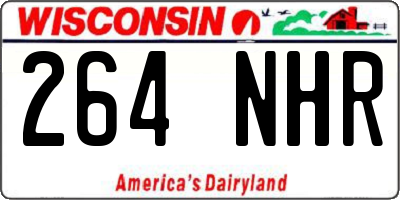 WI license plate 264NHR
