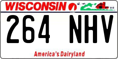 WI license plate 264NHV