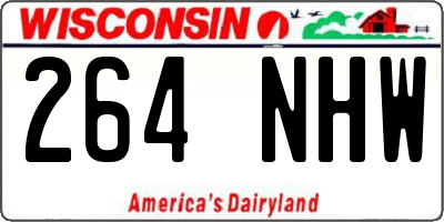 WI license plate 264NHW