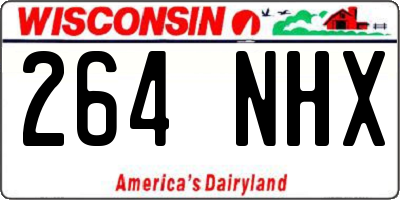 WI license plate 264NHX