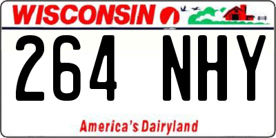 WI license plate 264NHY