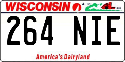 WI license plate 264NIE