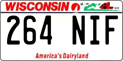 WI license plate 264NIF