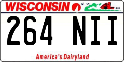 WI license plate 264NII