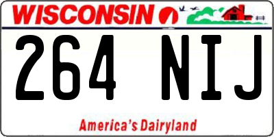 WI license plate 264NIJ