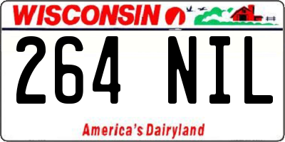 WI license plate 264NIL