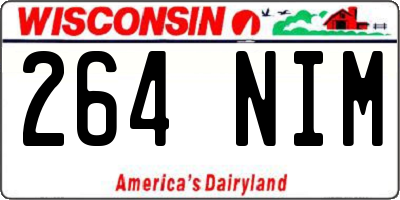 WI license plate 264NIM
