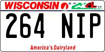 WI license plate 264NIP