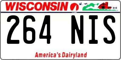 WI license plate 264NIS