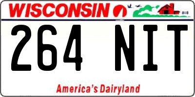 WI license plate 264NIT