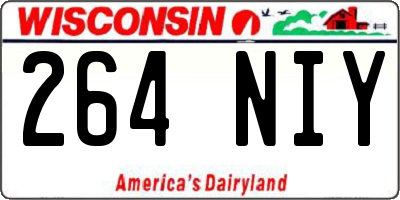 WI license plate 264NIY