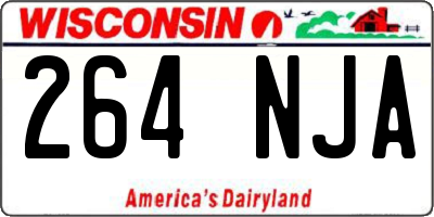 WI license plate 264NJA