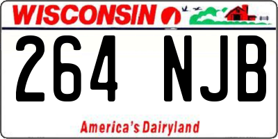 WI license plate 264NJB