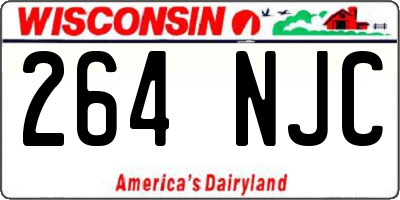 WI license plate 264NJC