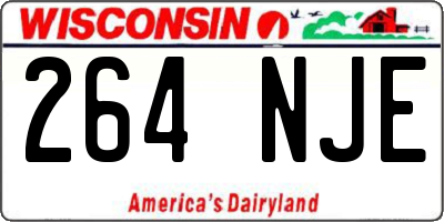 WI license plate 264NJE