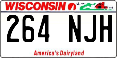 WI license plate 264NJH