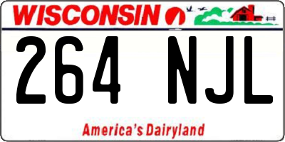 WI license plate 264NJL