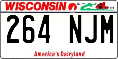 WI license plate 264NJM