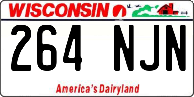 WI license plate 264NJN