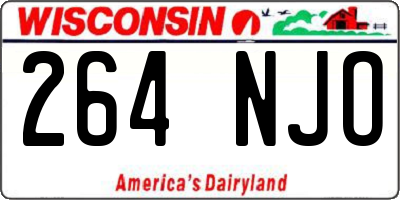 WI license plate 264NJO