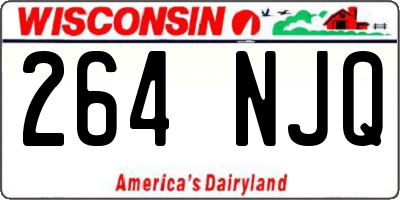 WI license plate 264NJQ