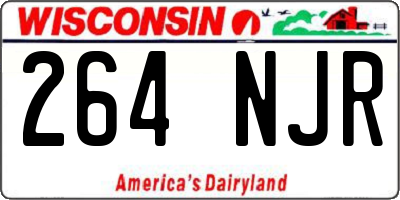 WI license plate 264NJR