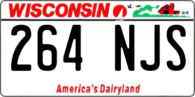 WI license plate 264NJS
