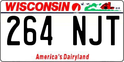 WI license plate 264NJT