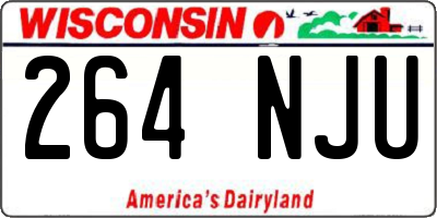 WI license plate 264NJU