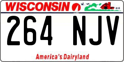 WI license plate 264NJV