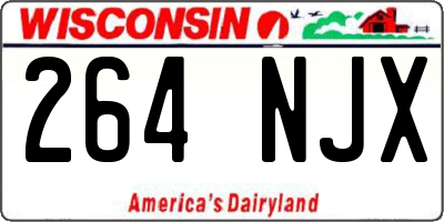 WI license plate 264NJX