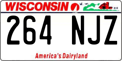 WI license plate 264NJZ