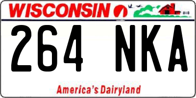WI license plate 264NKA