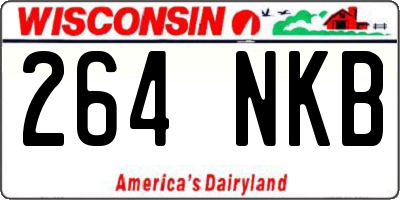 WI license plate 264NKB