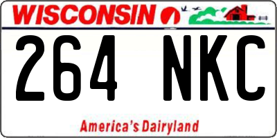 WI license plate 264NKC
