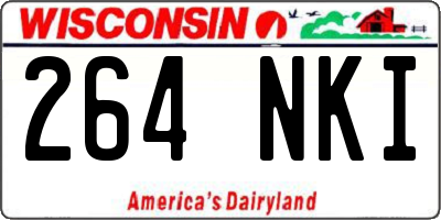 WI license plate 264NKI