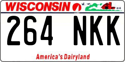 WI license plate 264NKK