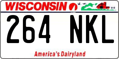 WI license plate 264NKL