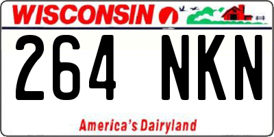 WI license plate 264NKN