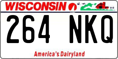 WI license plate 264NKQ