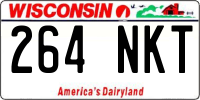 WI license plate 264NKT