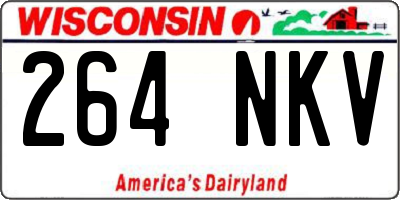 WI license plate 264NKV