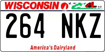 WI license plate 264NKZ
