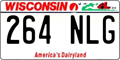 WI license plate 264NLG
