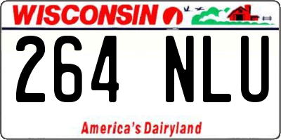 WI license plate 264NLU