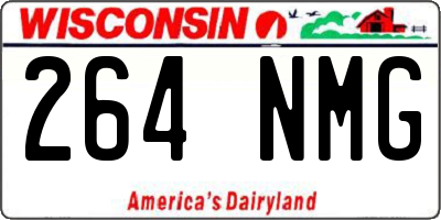 WI license plate 264NMG