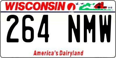 WI license plate 264NMW