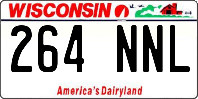 WI license plate 264NNL